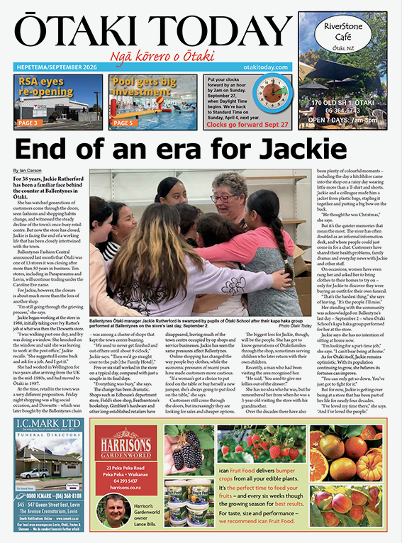 Ōtaki Today Sept 2026 cover